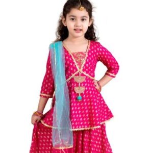 Pspeaches Girl's Cotton Lehenga Choli