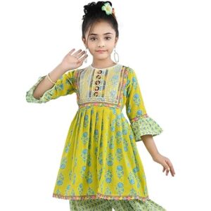 Arshia Fashions Girls Ethnic Wear Kurti and Dhoti Pant Set